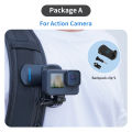 TELESIN Backpack Clip For Hero 13 12 11 10 9 8 7 360 Rotary Clip Mount for Osmo Action Xiaoyi Insta360 Action Carema.