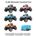1/64 RC Car 2.4G Remote Control Mini Speed Off-road Climbing Car Alloy Desktop Vehicle with LED Light Toy for Kids Small . 