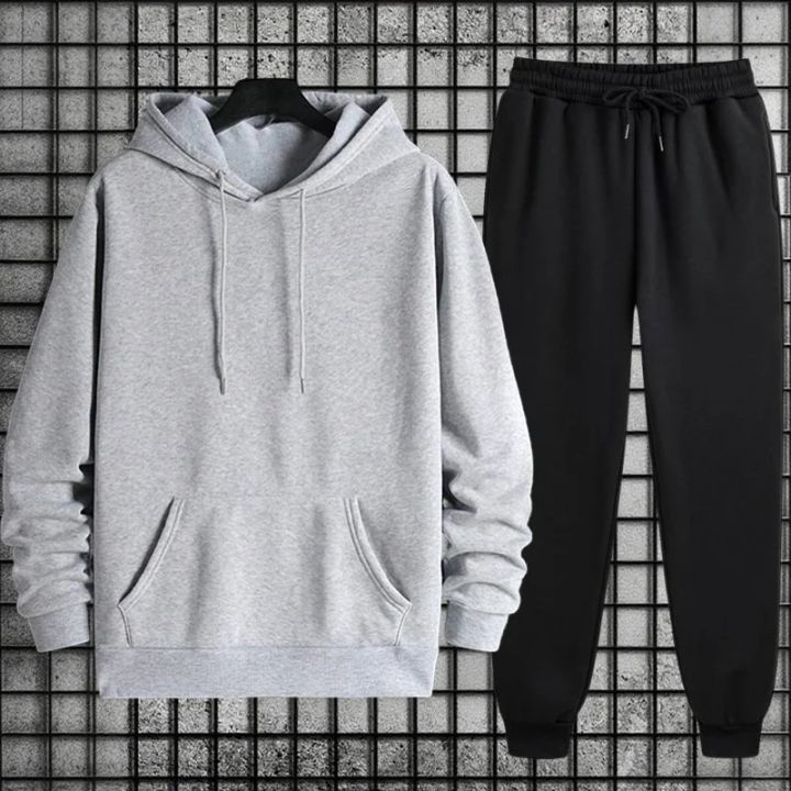 Autumn%20Winter%20Solid%20Color%20Hoodie%20and%20Sweatpants%20Men's%20Tracksuit%20Urban%20Casual%20Fashion%20Sportswear%20Male%20Daily%20Training%20Jogging%20Suit%20-%20Image%202