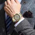 Poedagar 896 Top Original Men's Watches Stainless Steel Waterproof Luminous Man Watch Date Week Classic Trendy Quartz Men Wristwatch. 