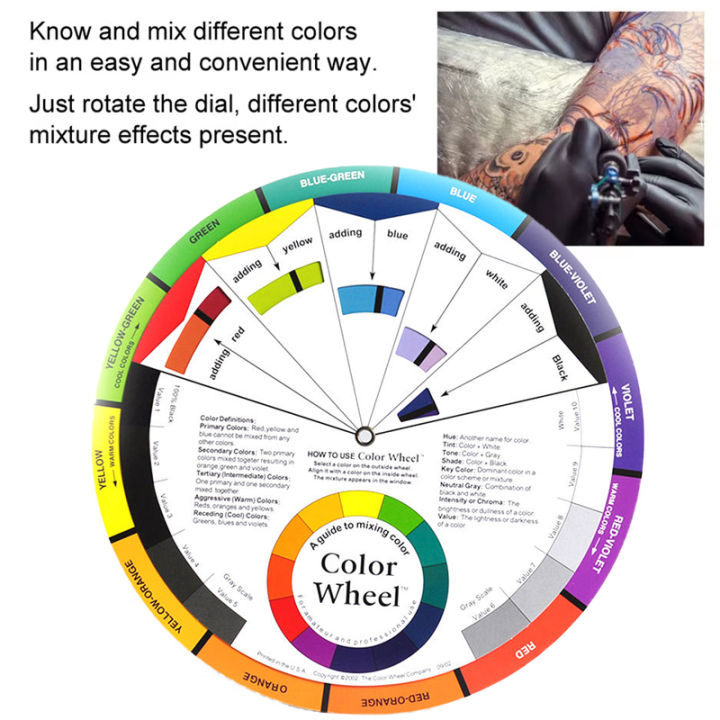 %E2%80%8B%E2%80%8B12%20Color%20Mixing%20Guide%20Wheel%20Rotatable%20Paper%20Card,%20for%20Nail%20Pigment%20Tattoo%20Ink%20&%20Microblading%20Makeup%20Blending%20Chart%20Matching%20Su%20-%20Image%202