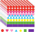 Multi-Shaped Color Coding Stickers Labels Dot Stickers for Toddlers Kid DIY Craft Geometry Stickers Student Classroom Office Etc. 