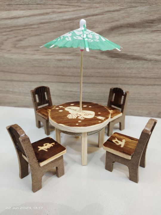 SMALL WOODEN TABLE & CHAIR SET TOY