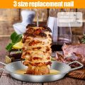 BBQ Vertical Meat Skewer Stainless Steel Roasting Meat Spit Skewers Brazilian Spikes Barbecue Grilling Rack Kitchen Accessories. 