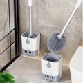 Toilet Brush Set With Holder, Wall Mounted Long Handle Toilet Brush Flexible Toilet Brush Bathroom Brush Cleaning Tools. 