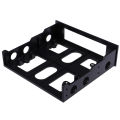 Black 3.5" to 5.25" drive bay computer pc case adapter mounting bracket.