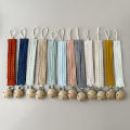 Pacifier Clip for Babies, Waffle Pattern Dropper-Proof Pacifier Leash, Safety Soother Clip Holder with Waffle Weave Fabric. 