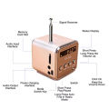 Rechargeable Portable radio FM portable mini radio Mini High Bluetooth Portable Voice Suitable for computer cell phone MP3 music. 