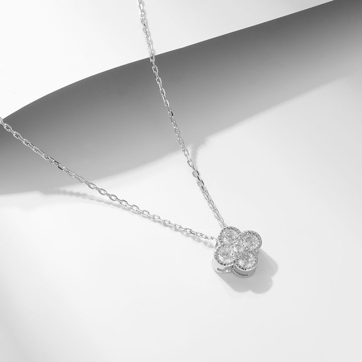 French%20Bling%20Four%20Leaf%20Clover%20pendant%20Necklace%20925%20Sterling%20Silver%2014k%20Gold%20plated%20CZ%20Clavicle%20Chain%20Fashion%20jewelry%20for%20Women%20-%20Image%202