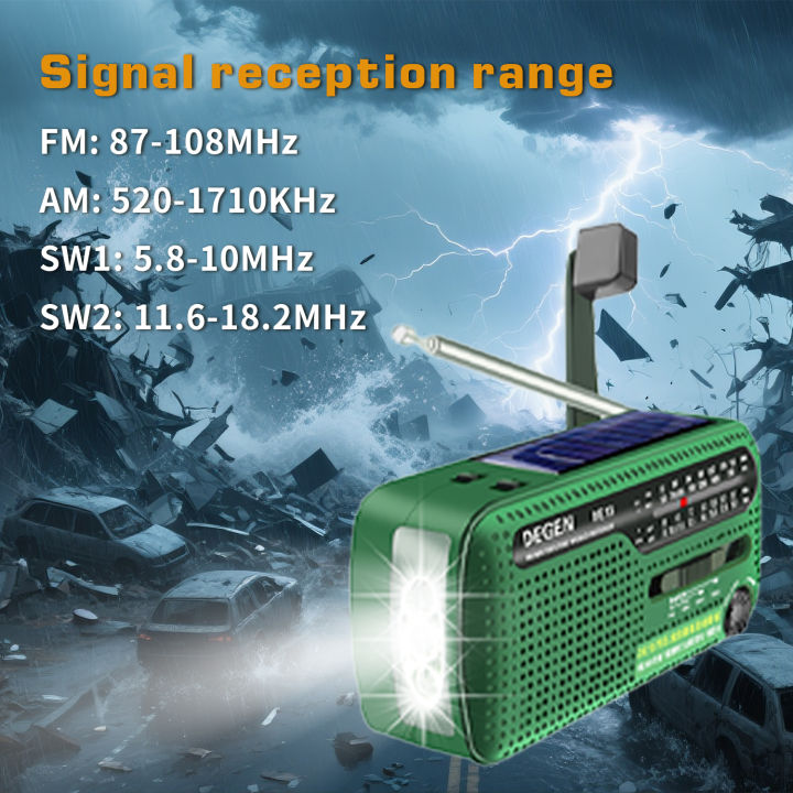 DEGEN%20DE13%20Emergency%20Hand%20Crank%20Solar%20Radio%20with%20Flashlight/Alarm%20Clock/Phone%20Charger,%20Portable%20FM/MW/SW%20Multiband%20Receiver%20-%20Image%202