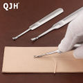 Premium Stainless Steel Leather Crafting Slot Tool Set - Groover, V & U Shape Gouge, Edge Skiving Knife, DIY Leather Punch Tools.