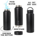 Stainless Steel Hidden Tumbler Water Bottle Stash Box Diversion Safe With Huge Secret Stash Spot Compartment for Cards Keys Cash. 