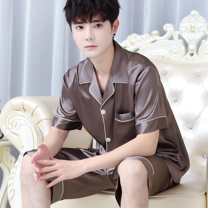 Summer%20Men's%20New%20Ice%20Silk%20Pajamas%20Homewear%20Suit%20Men's%20Thin%20Short-Sleeved%20Shorts%20Loose%20Large%20Size%20Youth%20Fashion%20Leisure%20Suit%20-%20Image%207