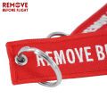 REMOVE BEFORE FLIGHT Keychain Pilot Key Chain for Motorcycles and Cars Backpack Key Tag New Embroidery Key Fobs. 