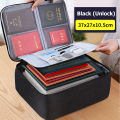 Large Capacity File Bag Document Storage Bag Multi-layer Password Briefcase Organize Pouch Accessories Supplies. 