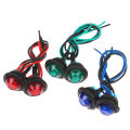 10Pcs 12V Marine Boat Transom LED Stern Light Round White LED Tail Lamp Waterproof IP67 Yacht Side Marker Courtesy Lights Blue.