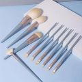 10PCS Soft-Bristled Makeup Brushes Morandi Color Portable Makeup Brush Set Novice Beginners Advanced Full Set of Makeup Tools. 