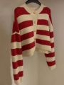 Korean fashion sweater cardigan women knitted striped sweater autumn winter long sleeve loose short cardigans female casual tops. 