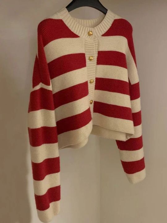 Korean%20fashion%20sweater%20cardigan%20women%20knitted%20striped%20sweater%20autumn%20winter%20long%20sleeve%20loose%20short%20cardigans%20female%20casual%20tops%20-%20Image%206