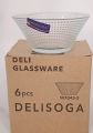 ‌glassware glass 6pcs serving bowls 6pcs set mediam size custard bowl. 