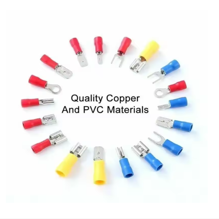 New%20Insulated%20Cable%20Connector%20Electrical%20Wire%20Crimp%20Spade%20Butt%20Ring%20Fork%20Set%20Ring%20Lugs%20Rolled%20Terminals%20Assorted%20Kit%20-%20Image%202