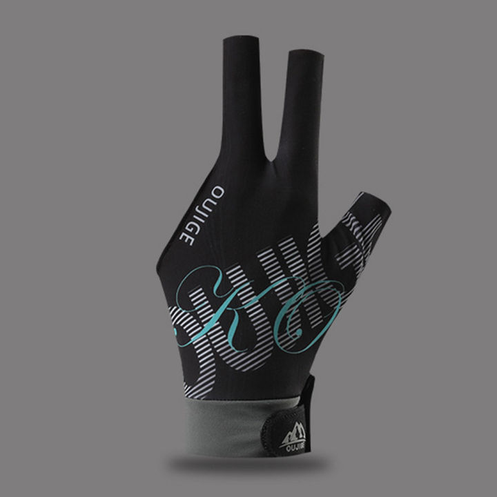 Portable Left Hand Billiards Glove Elastic Non Slip Billiard Training Gloves Breathable Three Fingers Glove Fitness Accessories