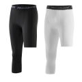 Men Compression Base Layer Running Tight Shorts Sport 3/4 Cropped Pant Leggings Gym Basketball Fitness Exercise Cycling Trousers. 