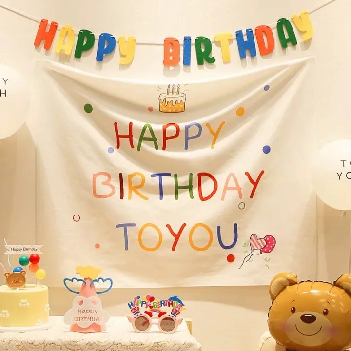 VIKAMA%20Birthday%20Tapestry%20Adorable%20Animal%20Party%20Decoration%20Backdrop%20Baby's%20100th%20Birthday%20Decoration%20Tapestry%20-%20Image%203