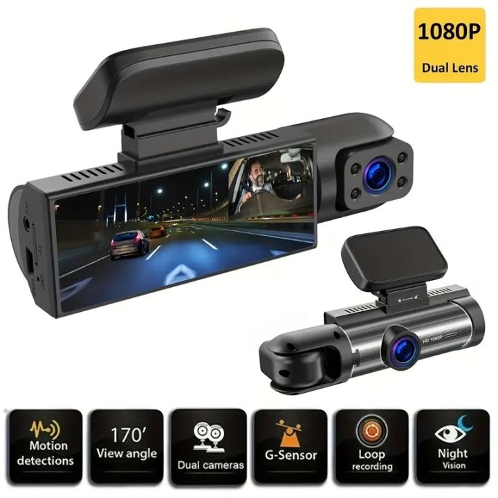 Dash Camera Front And Inside,3.16inchdash Cam 1080P G Sensor HD Night ...