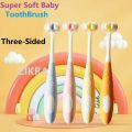 Three-Sided Stereo Non-Slip Handle 5D Baby Soft-Bristled Children's Toothbrush or Baby Toothbrush. 