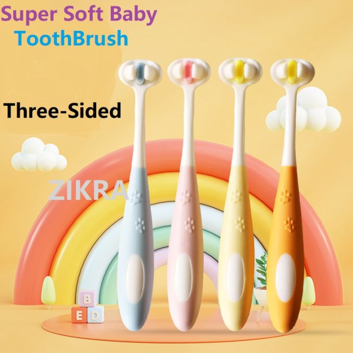 Three-Sided Stereo Non-Slip Handle 5D Baby Soft-Bristled Children's Toothbrush or Baby Toothbrush