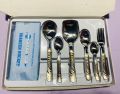 29 pieces fancy golden lazer print cutlery set stainless steel high quality cutlery set with stand. 