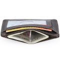 Men's Slim Minimalist Front Pocket Wallets Credit Card Holder Portable Leather Wallets. 