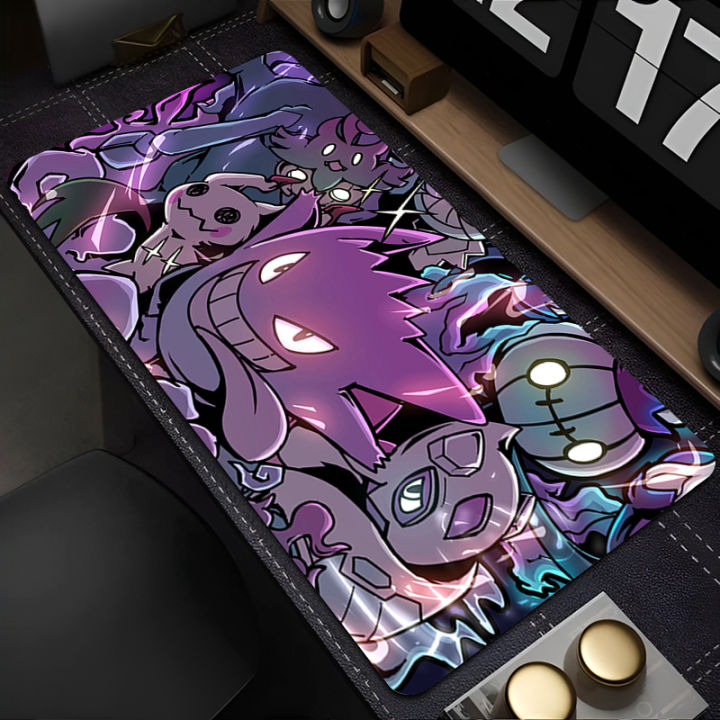 Mouse Pad Pokemon Gengar 90x40cm gaming accessories Computer keyboard gamer Designed specifically for e-sports Cabinet Mousepad