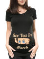 Pregnant Women's Pregnancy Announcement T-Shirt, Female Pregnancy Clothes, New Mom Clothes, See You in January-December, Funny.