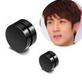 Non Piercing Magnetic Stud Earrings For Men & Women Black Color Magnet Earrings. 
