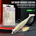 TAIYU Hot Sale Fishing Lures 20g Jig Head T-tail Silicone Soft Lure Wobbler Metal Spinner Spoon Bait For Pike Trout Bass Fishing.