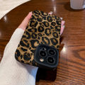 Fashion Gold Leopard Silicone Leather Case For iPhone 13 12 11 14 Plus 15 Pro Max Mini 7 8 SE XR XS X Soft Shockproof Full Cover. 