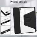 For Samsung Tab S10 FE Plus Case with Pen Holder 360 Rotating Acrylic Stand Cover For Galaxy tab s10 fe plus Case sm-x620 13.1".