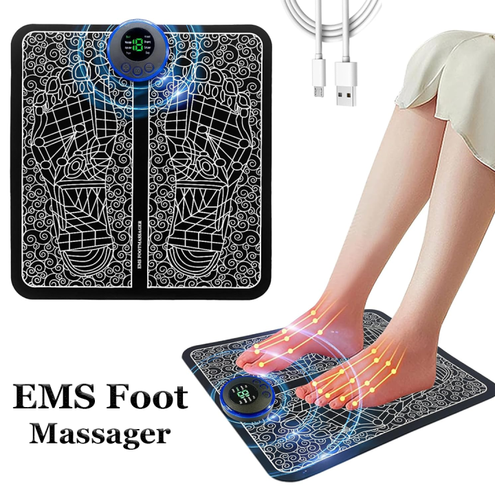 EMS Foot Massage Mat Automatic Electric Physiotherapy Tens Massager Relax 9 Gear(Dhaka shopping zone)