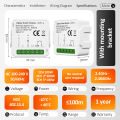 Tuya Zigbee Smart Switch Module 1/2/3 Gang Control No Neutral Wire Required DIY Light Breaker Works With Alexa  Home. 