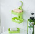 Plastic Double Layer Wall Mounted Soap Holder. 