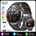 LIGE 1000mAh Super Capacity Battery Adult Men Smart Watch 1.7-inch Large Screen Bluetooth Call IP68 Waterproof Sports SmartWatch.