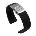 Silicone Watch Strap Band Deployment Buckle 18mm 20mm 22mm 24mm for Armani Watch Replace the strap.