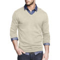 Men's Long Sleeve V Neck Pullover Sweater Slim Fit Knit Sweaters Lightweight Dress Casual Sweater Business Solid Color Outwear.