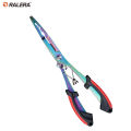 RALERA Multifunctional Fishing Pliers | Rainbow Titanium Coated | Hook Remover, Line Cutter & Split Ring Plier. 
