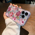 Girls Flower Transparent Phone Case For iPhone 16 Pro Case iPhone 13 11 15 12 14 Pro Max 16E Shockproof Cover. 