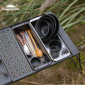 CAMPINGMOON CK-11 Outdoor Camping Travel Picnic Cutlery Utensil Stainless Steel Food Container Vegetable Box. 