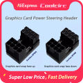 COOLCIRC 180° Rotating Elbow GPU PSU Steering PCI-E Graphics Card Power Supply Adapter Connector Rotating Wiring Artifact.