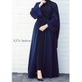 Ultra Modern 4 Pcs Abaya Set - Professional Designer, Inner, Robe, Belt, Black Stole. 